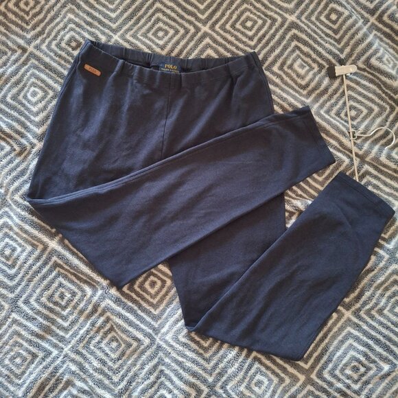 Polo Ralph Lauren Women's Navy Knit Pants  Size Small (S)  Smooth, Pocketless - Picture 1 of 9